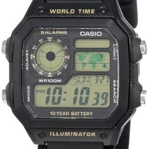 Casio Youth Series Digital Black Dial Men's Watch - AE-1200WH-1BVDF(D098)